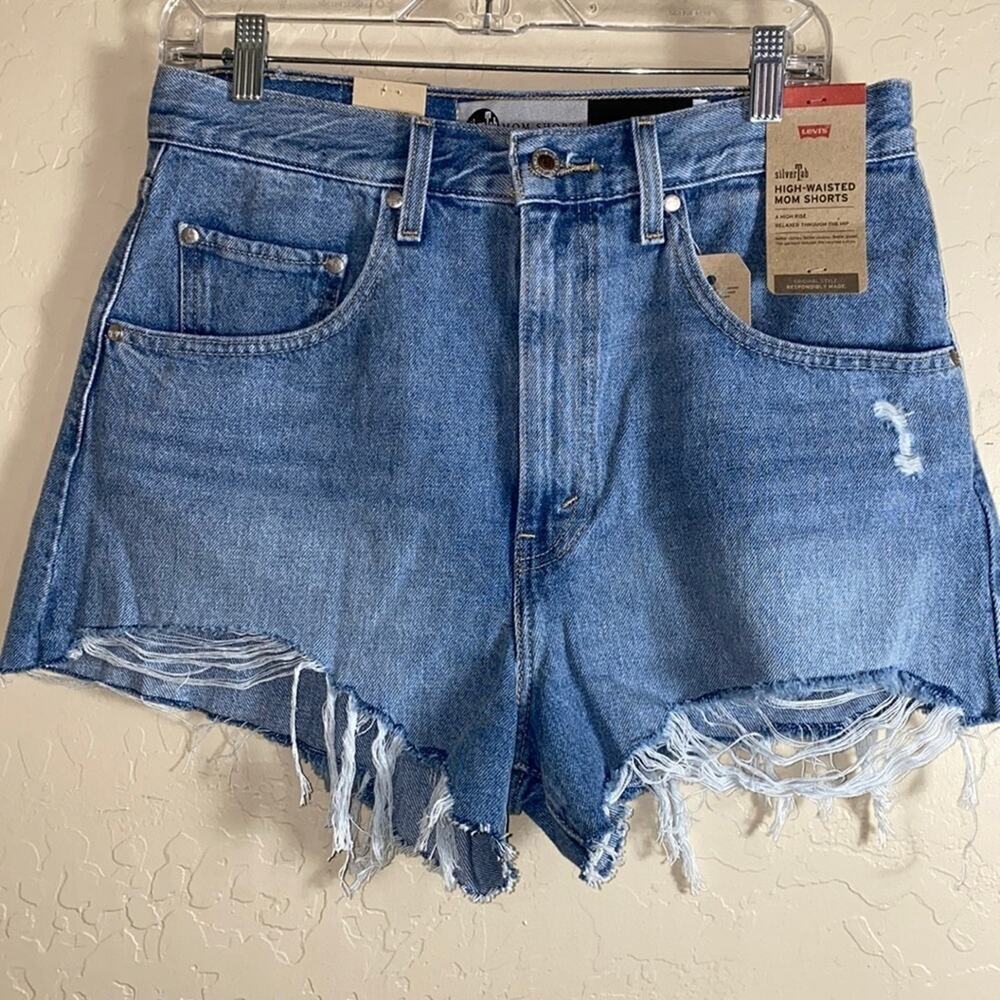Levi’s silver tab high waisted mom shorts